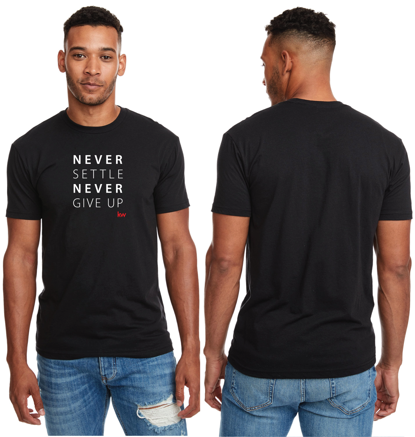 Never Settle T-Shirt - Black